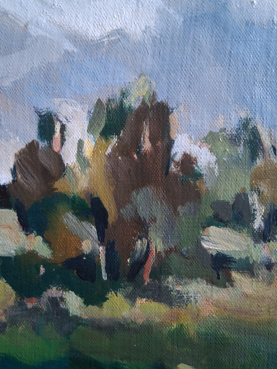 Gerard Gervais (1931-2011) - Spring In Normandy - Oil On Canvas Landscape-photo-2
