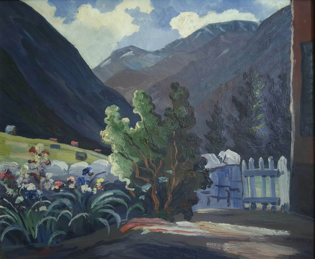 Maurice VAGH WEINMANN (1899-1986) paysage estival  montagne huile sur toile-photo-2