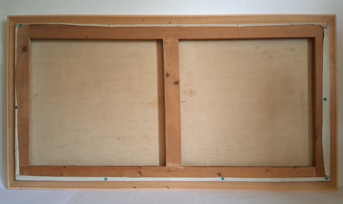 Petar JOVANOVIC port de Saint Tropez huile sur toile-photo-8