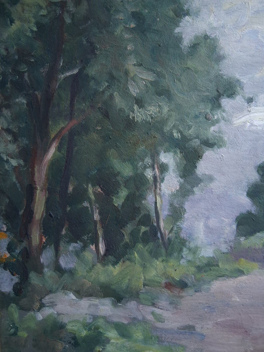 Hippolyte Lety (1878-1959) Landscape - Banks Of The Rhône In Vienne - Oil On Panel 1931-photo-2