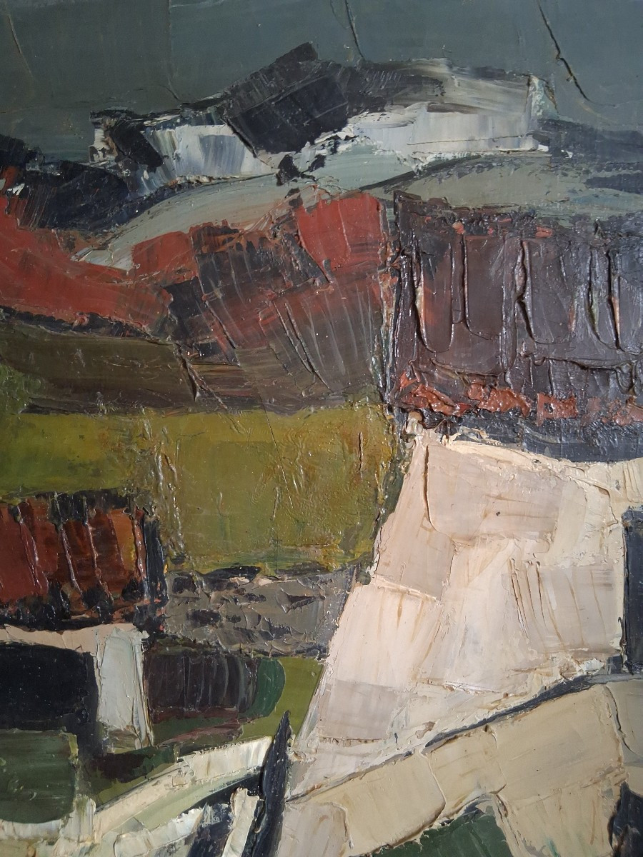Raymond GUERRIER (1920-2002) huile sur toile paysage-photo-4