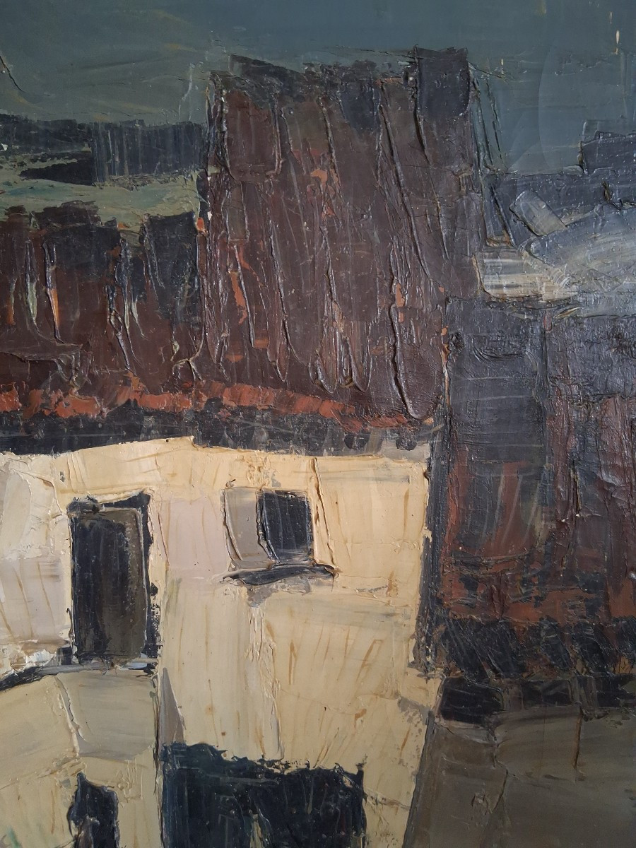 Raymond GUERRIER (1920-2002) huile sur toile paysage-photo-5