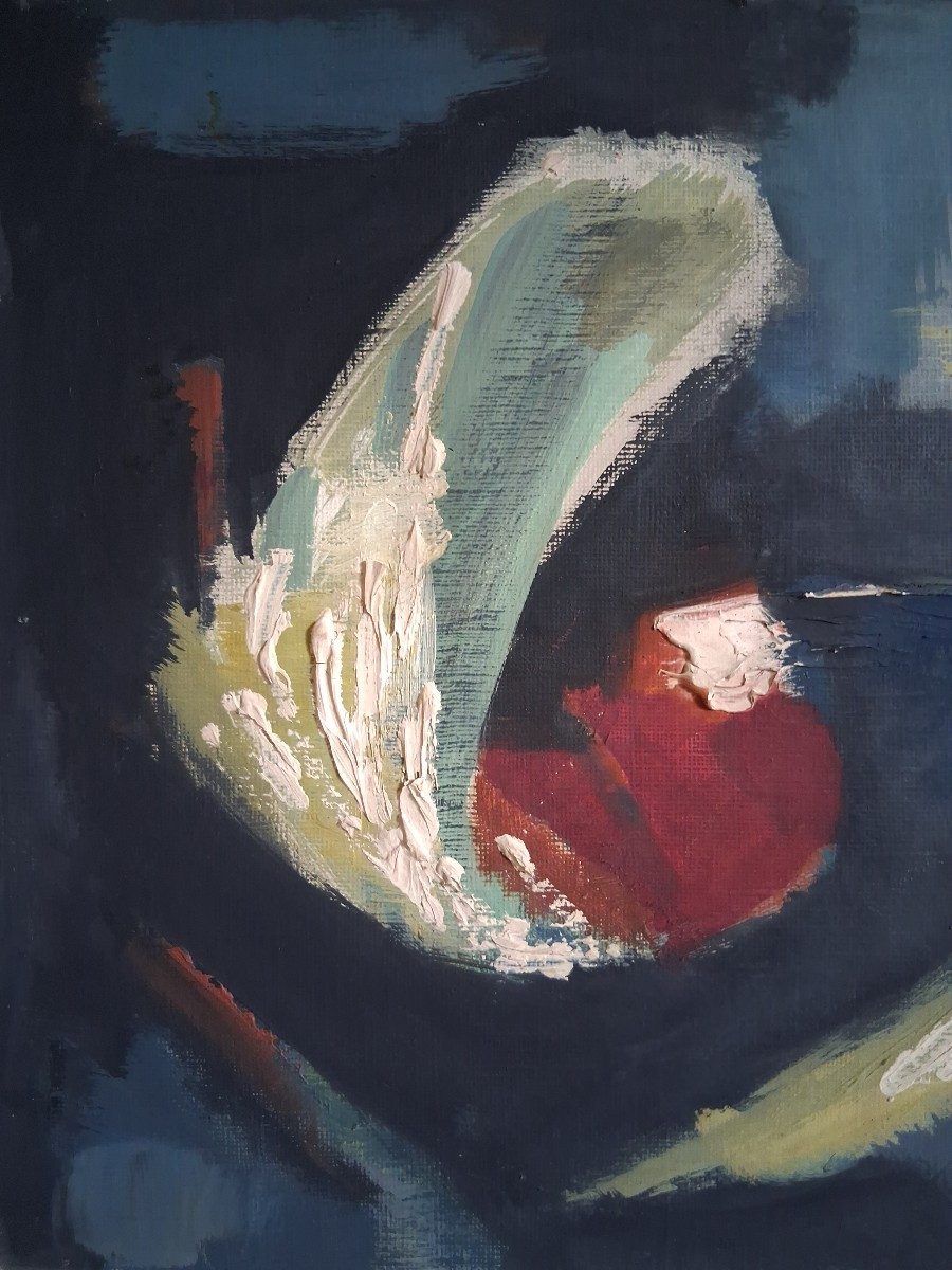 Rico Blass (1908-2002) Abstract Composition Oil On Panel-photo-3