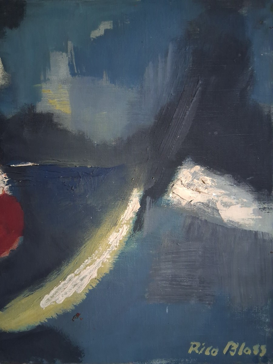 Rico Blass (1908-2002) Abstract Composition Oil On Panel-photo-4