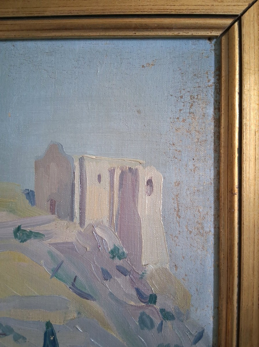 Joseph Charlotte ROUSSEAU (1890-1980) La Garde Toulon paysage provençal huile sur toile -photo-6