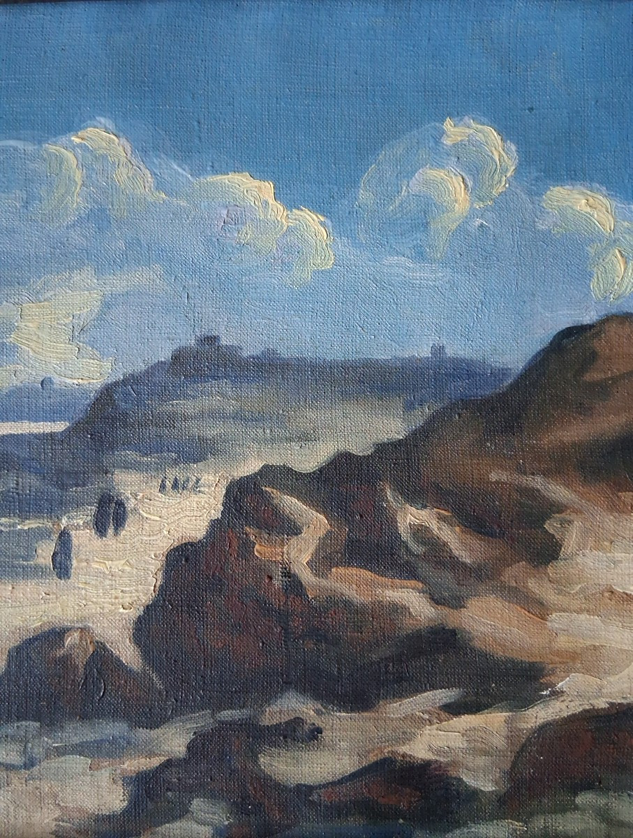 Painting Oil On Canvas, Breton Landscape, Seaside-photo-1