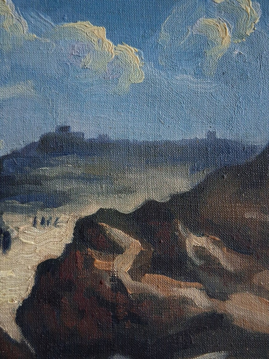 Painting Oil On Canvas, Breton Landscape, Seaside-photo-4