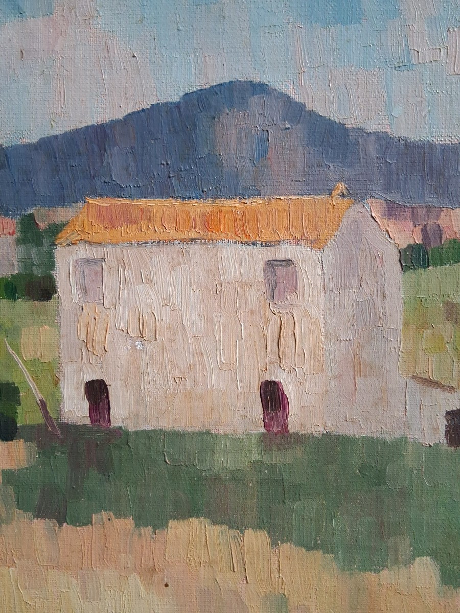 Jean BARTOLI huile sur toile paysage Corse-photo-4