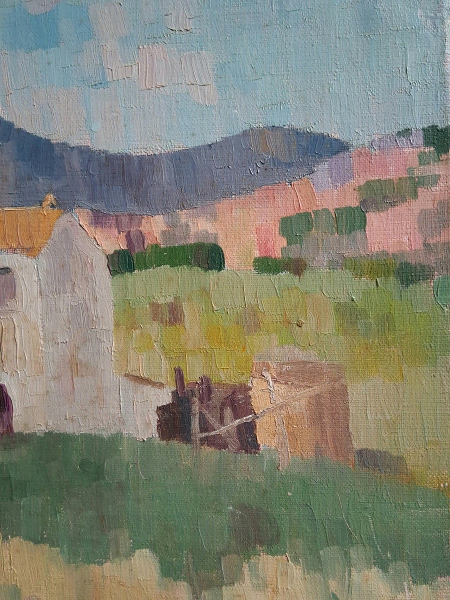 Jean BARTOLI huile sur toile paysage Corse-photo-1