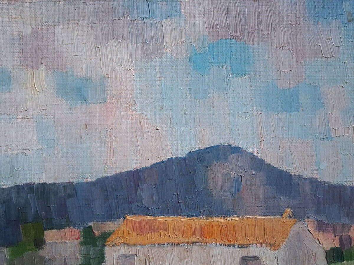 Jean BARTOLI huile sur toile paysage Corse-photo-3