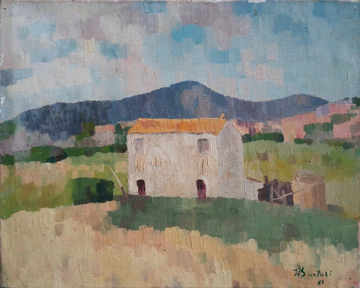 Jean BARTOLI huile sur toile paysage Corse