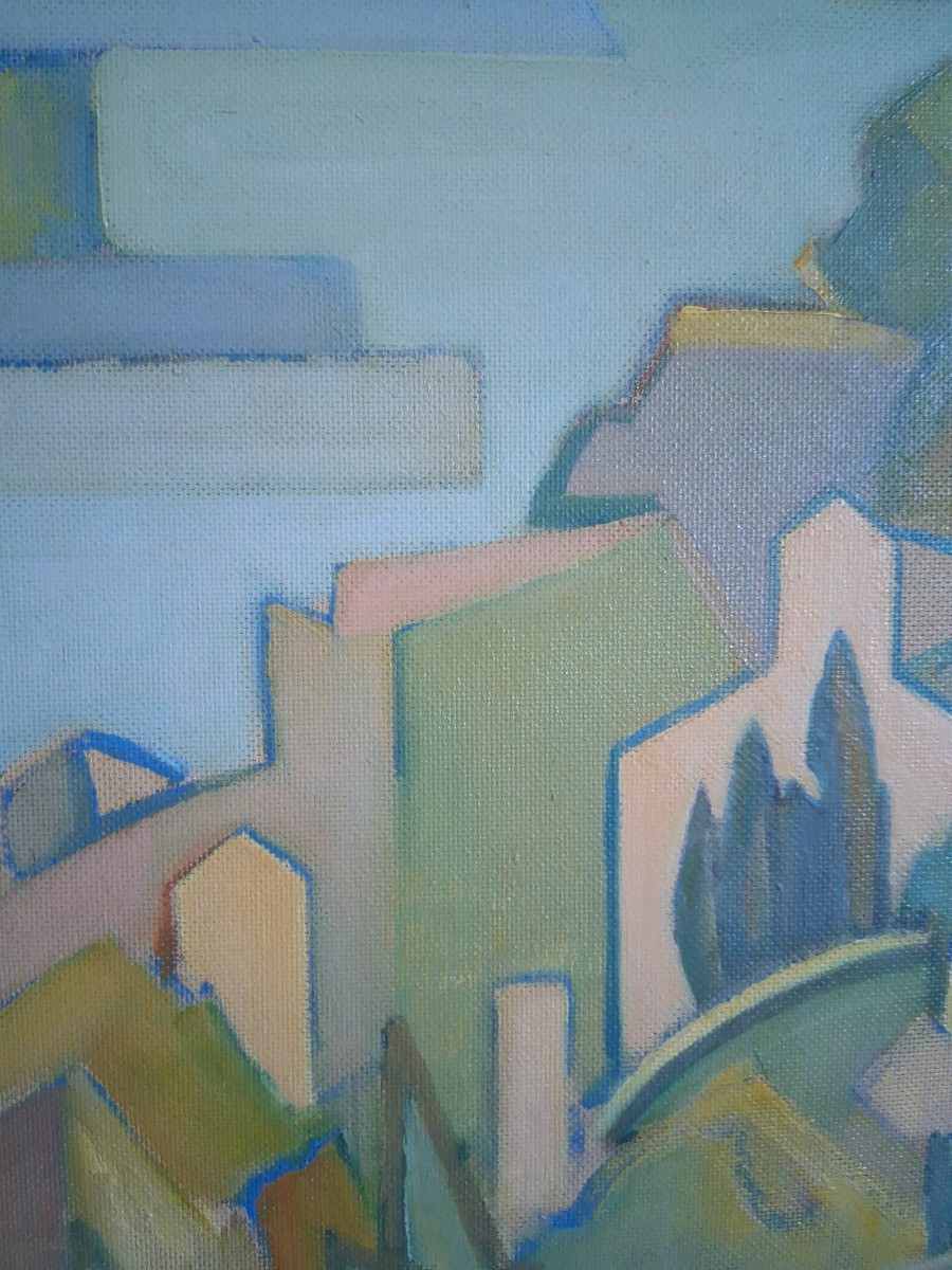 Henri Herbaut (1890-1971) Provençal Landscape, Oil On Panel 1966-photo-1