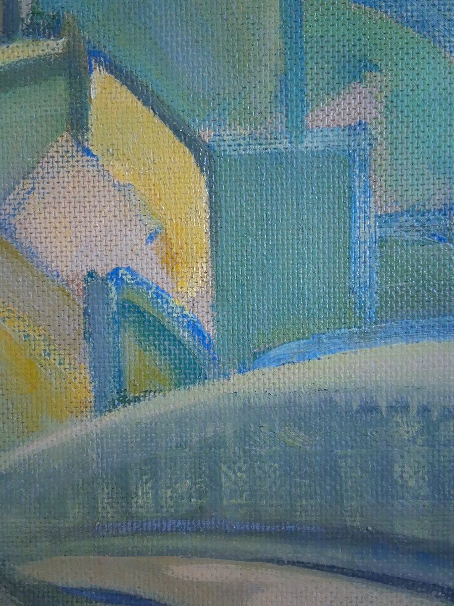 Henri Herbaut (1890-1971) Provençal Landscape, Oil On Panel 1966-photo-5