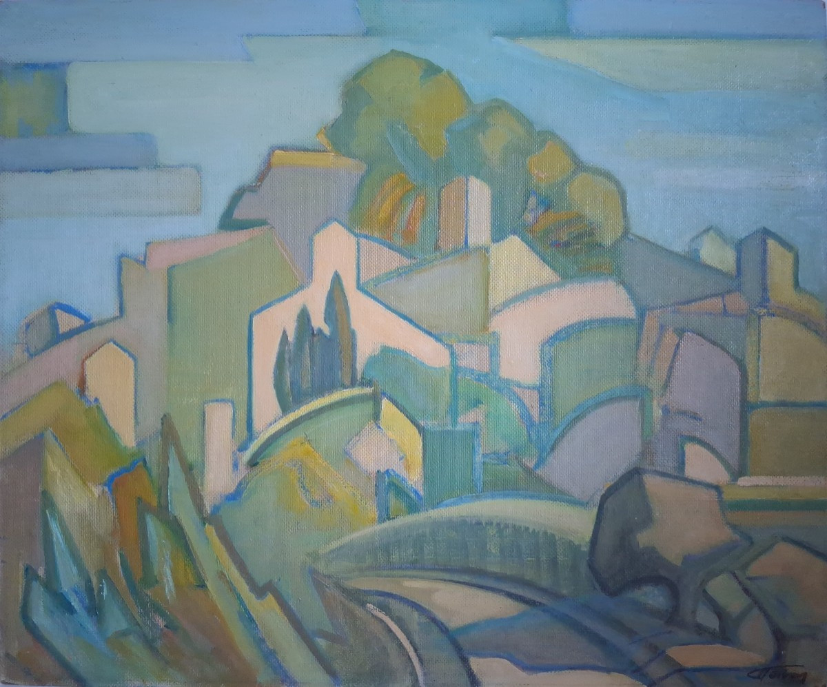 Henri Herbaut (1890-1971) Provençal Landscape, Oil On Panel 1966