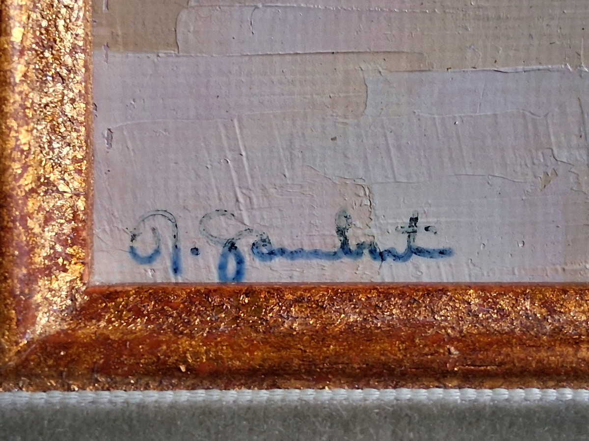 André Gambut (1932-2024) Oil On Canvas Still Life Bouquet Of Flowers-photo-5