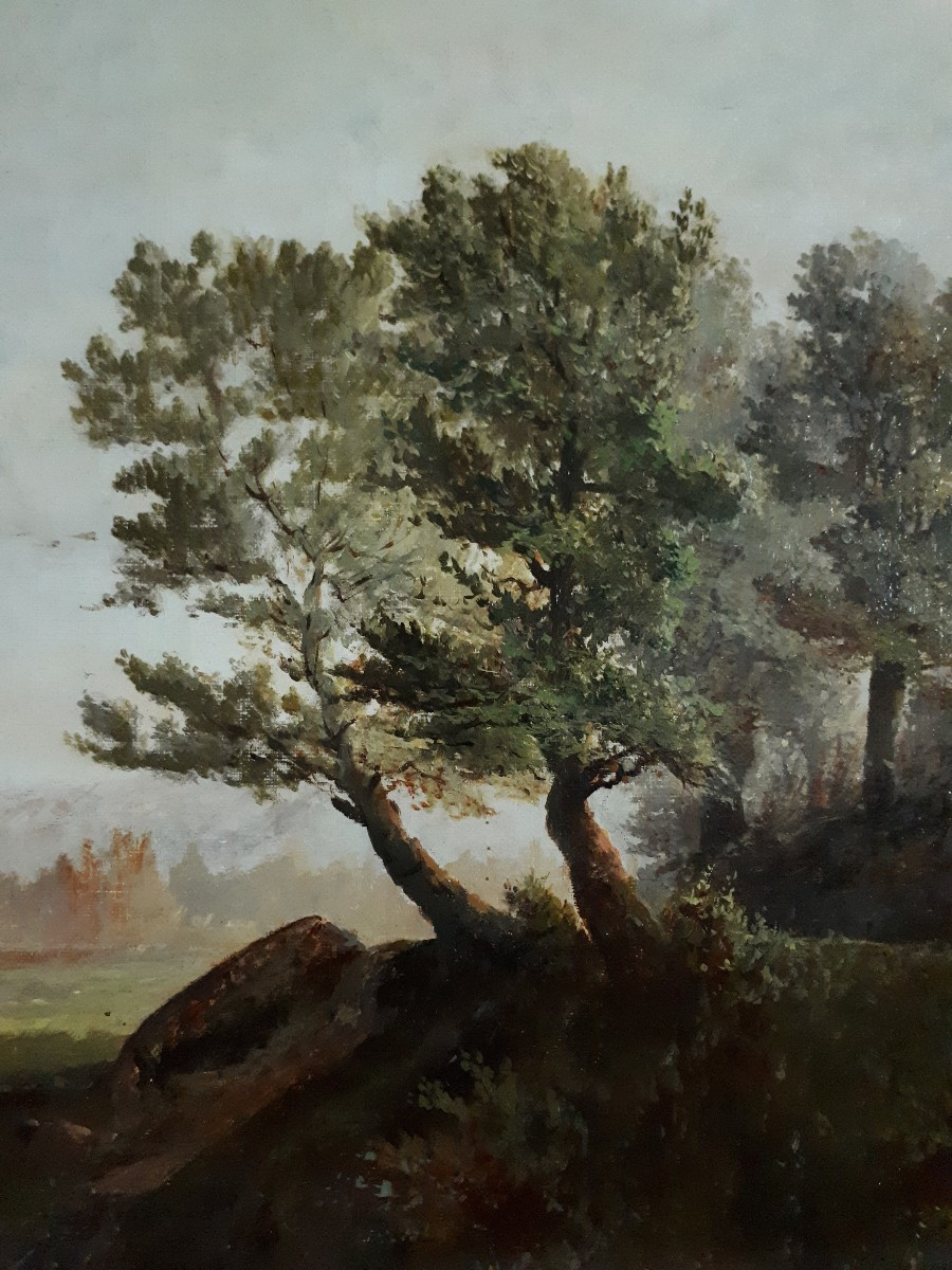 Georges Ricard-cordingley (1873-1939) Oil On Canvas Animated Landscape-photo-1