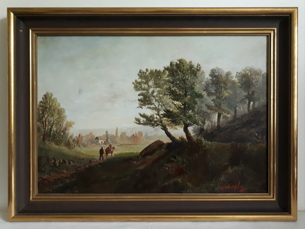 Georges Ricard-cordingley (1873-1939) Oil On Canvas Animated Landscape