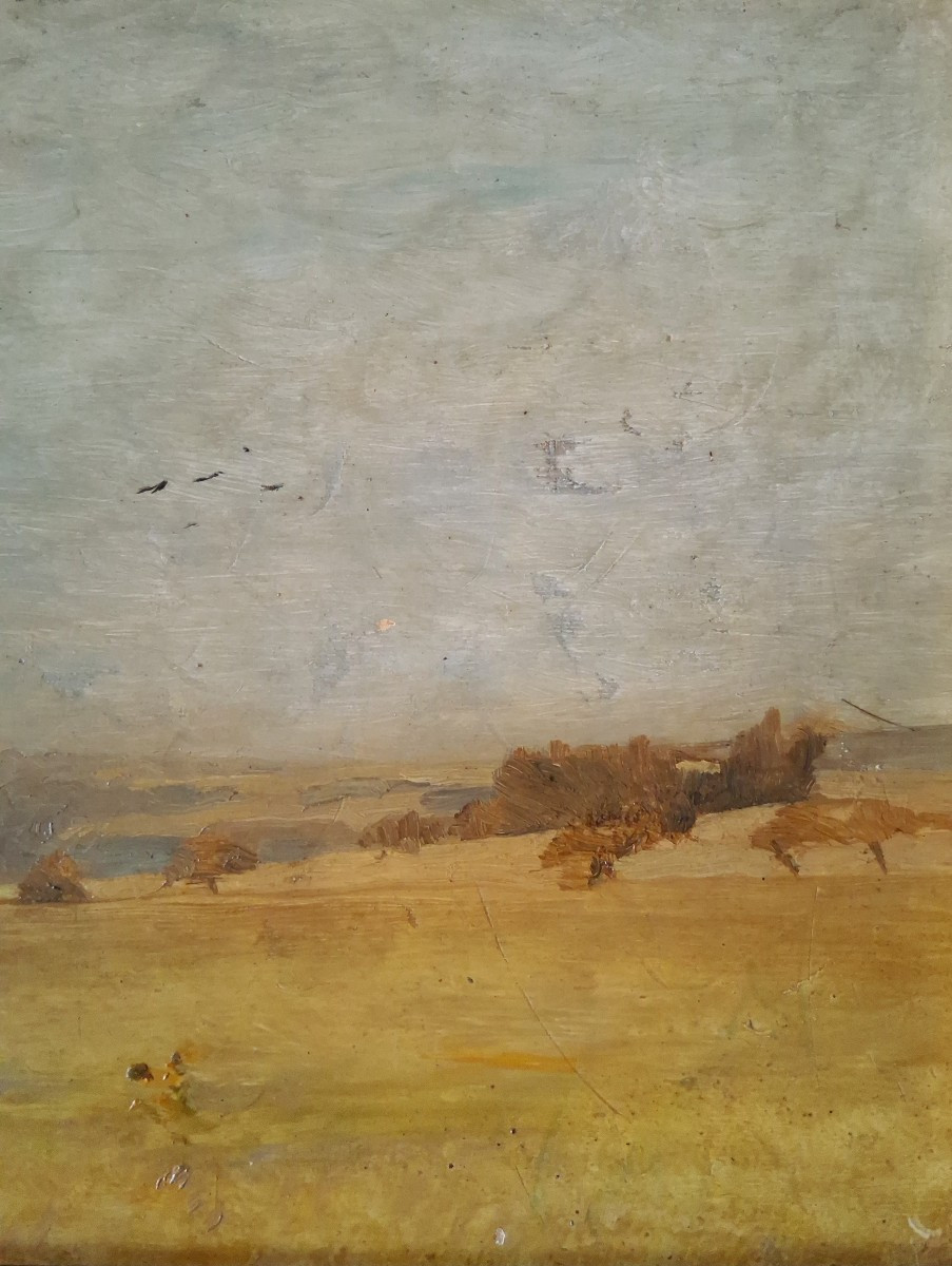 Emile BOULARD (1863-1943) huile sur bois paysage-photo-1