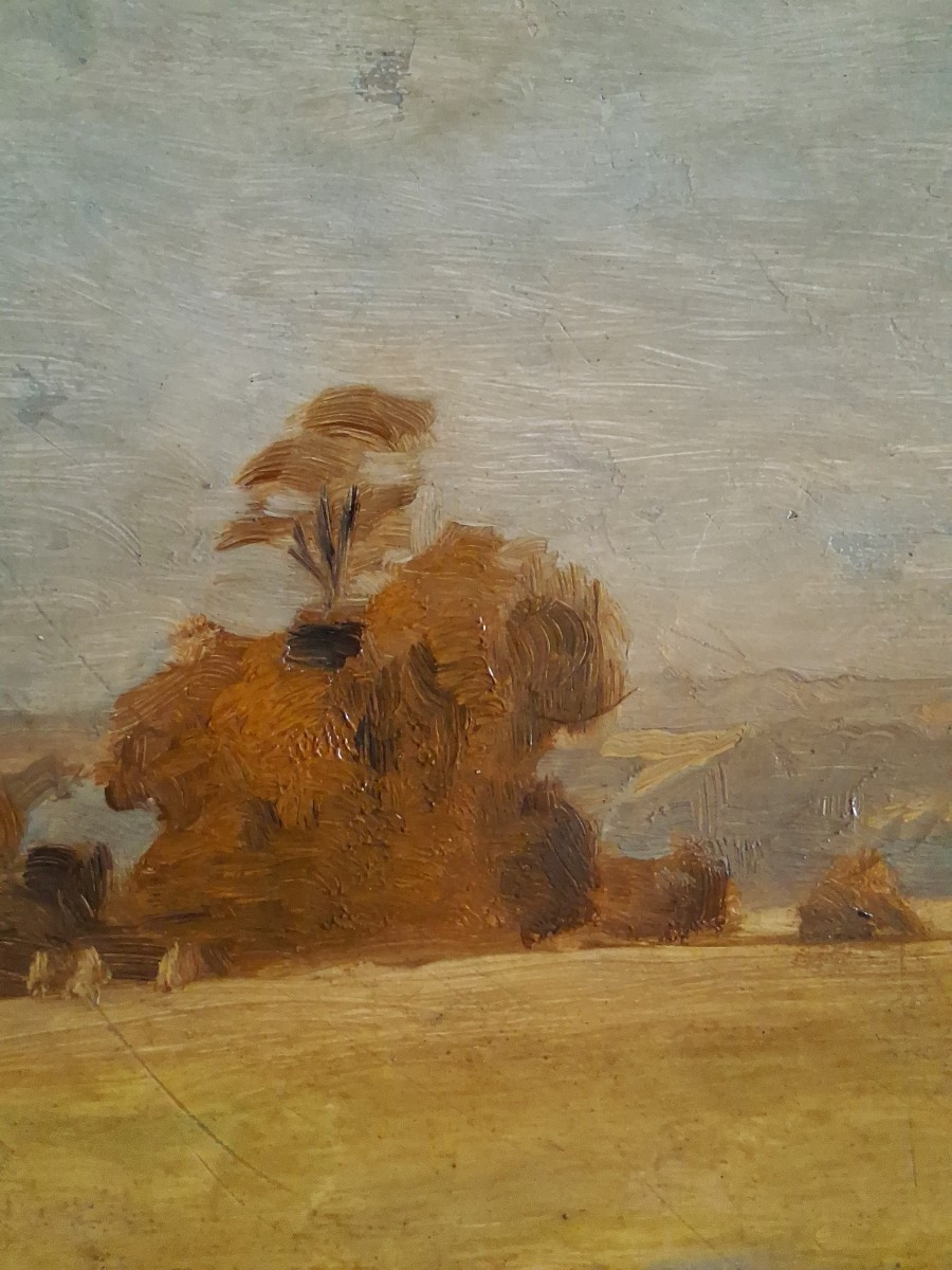 Emile BOULARD (1863-1943) huile sur bois paysage-photo-3