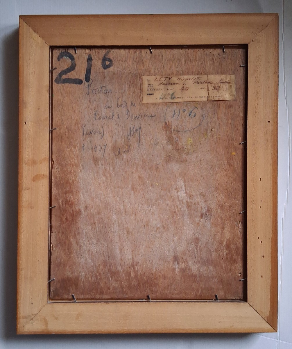 Hippolyte Lety (1878-1959) Portout, Savières Canal, Savoy, Oil On Wood-photo-6