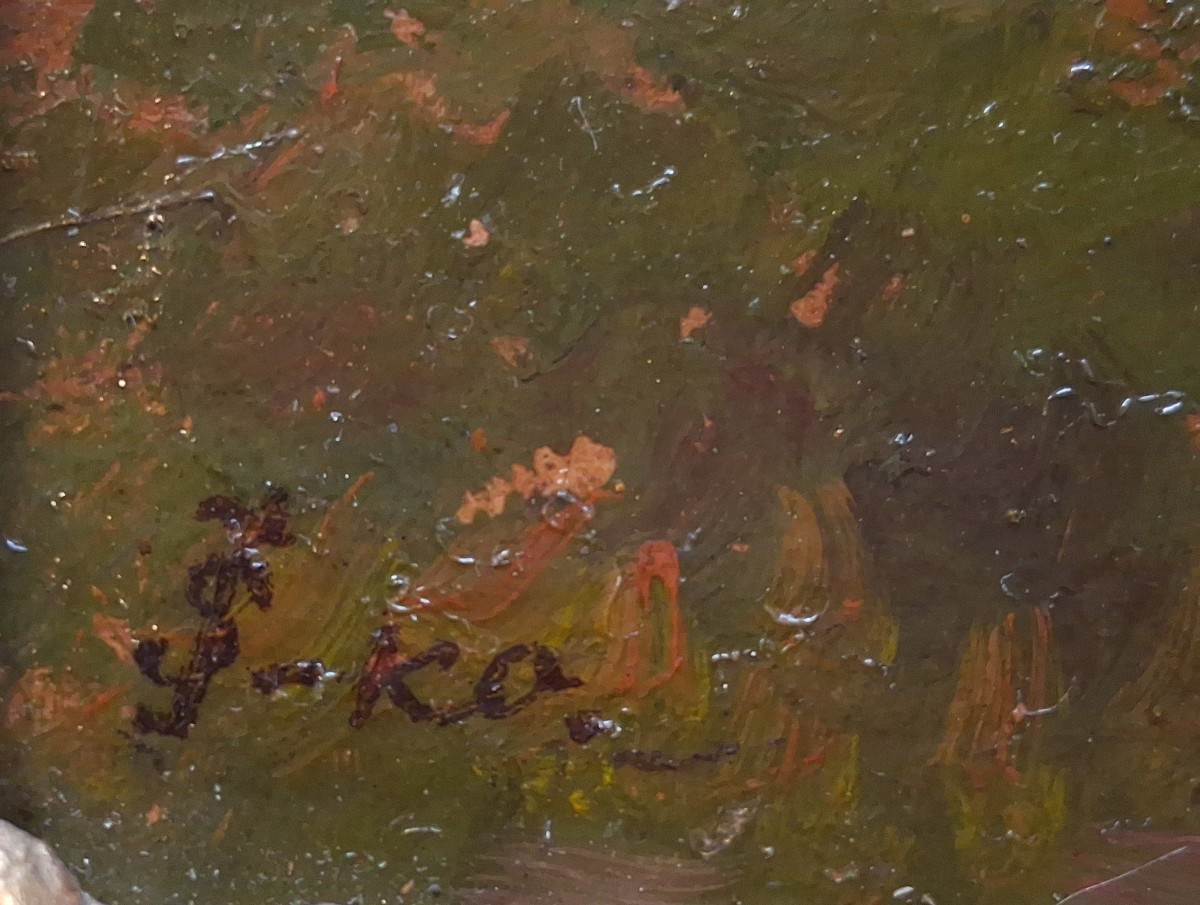 Ion DOBOSARIU (1889-1979) huile sur panneau paysage animé Roumanie-photo-7