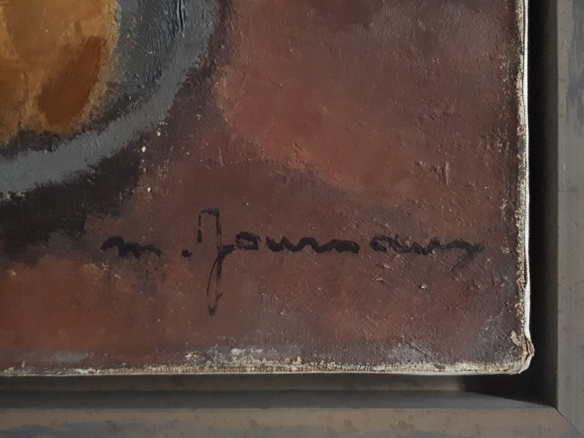 Maurice Journaux Oil On Canvas Still Life With Gladioli First Half Of The 20th Century-photo-6