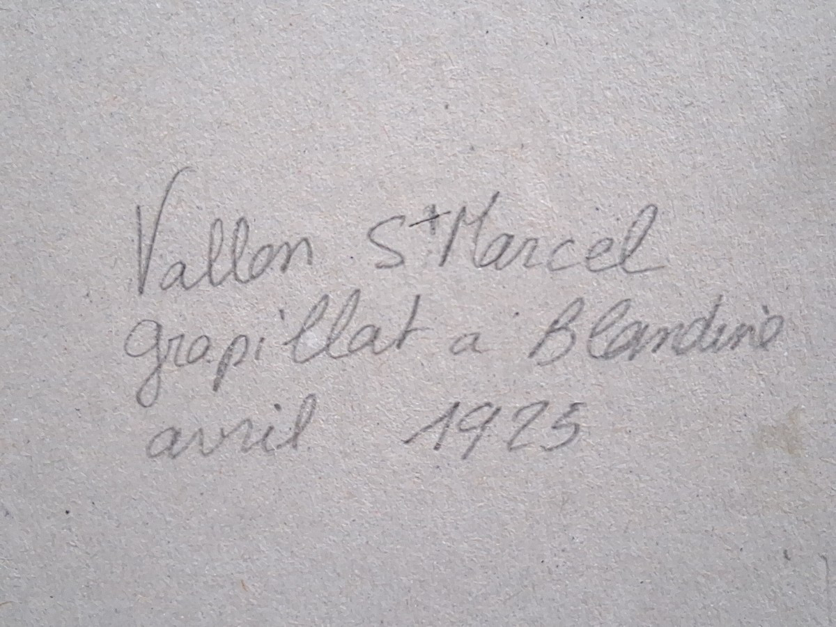 Hippolyte LETY (1878-1959) paysage Vallon Saint Marcel  Grapillat Vienne 1925 huile sur panneau-photo-4