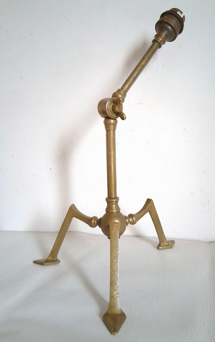 William Arthur Smith BENSON pied de lampe en bronze 1900 Arts and Craft