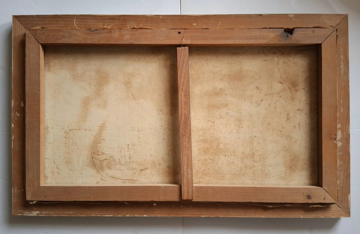 Eugène MICHEL huile sur toile paysage méditerranéen marine barque pêcheur-photo-8