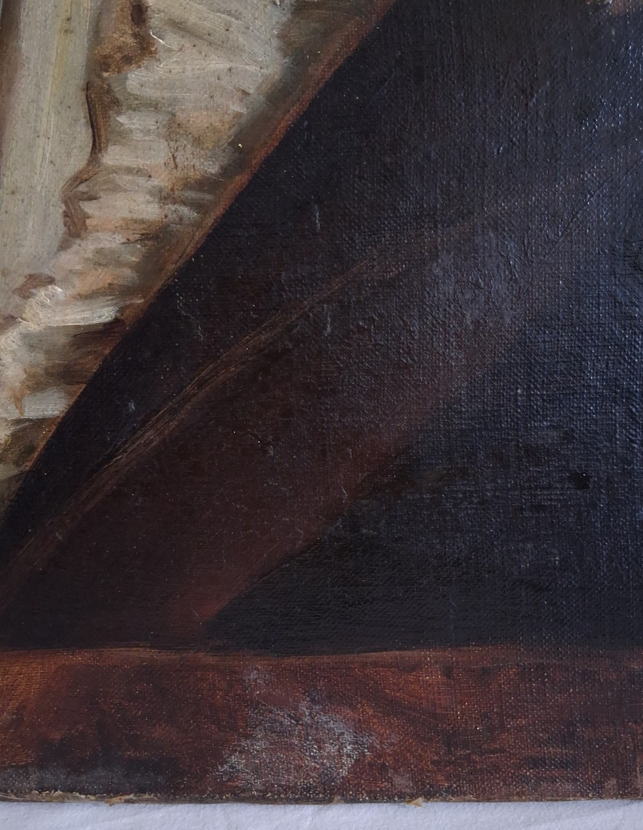 Oil On Canvas Portrait Of A Man, 19th Century, Eric Dulac De La Pierre-photo-7