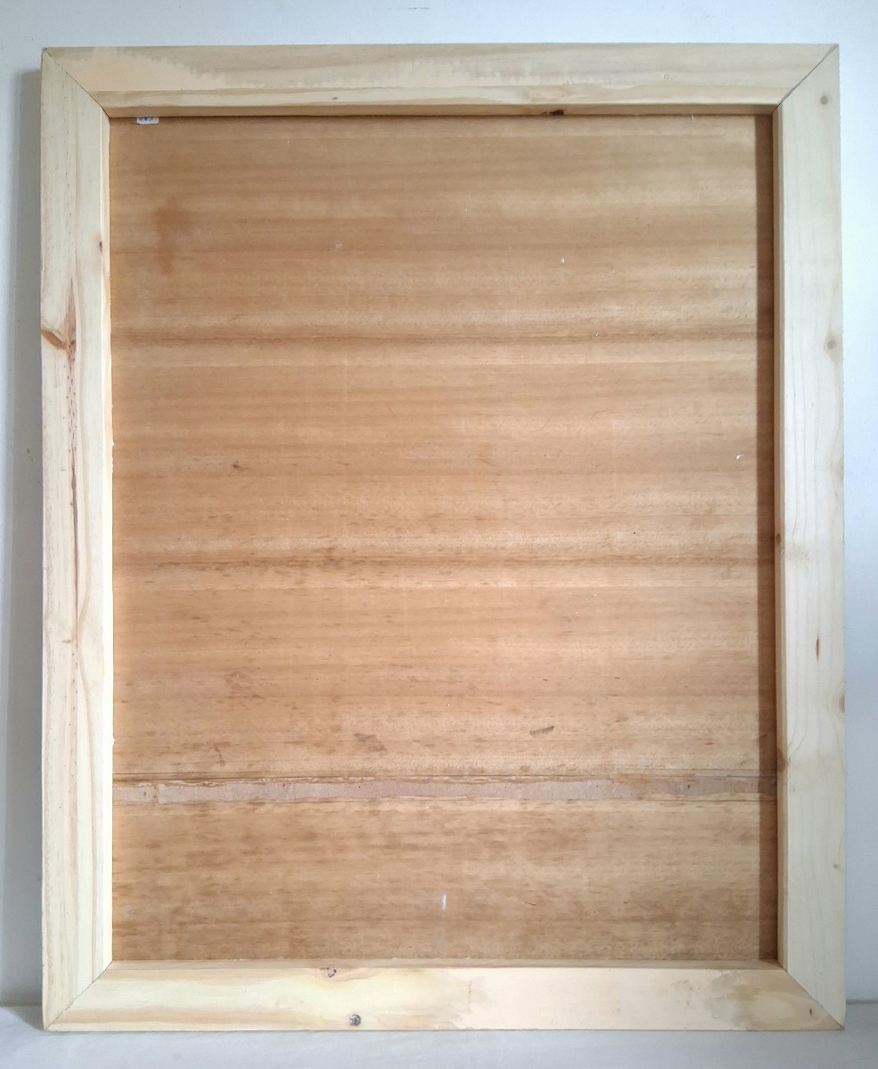 Huile sur toile composition aux oiseaux D'AQUINO 1978-photo-8