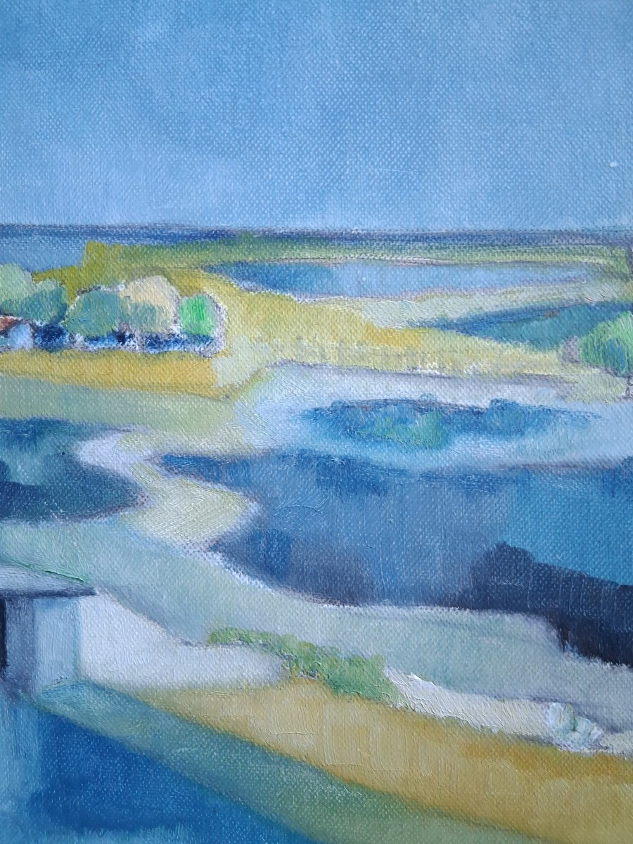 André Laforest (1924-2016) Camargue Landscape Near Aigues-mortes, Oil On Panel-photo-4