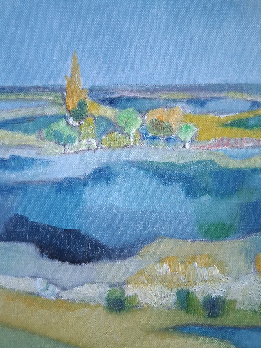 André Laforest (1924-2016) Camargue Landscape Near Aigues-mortes, Oil On Panel-photo-5