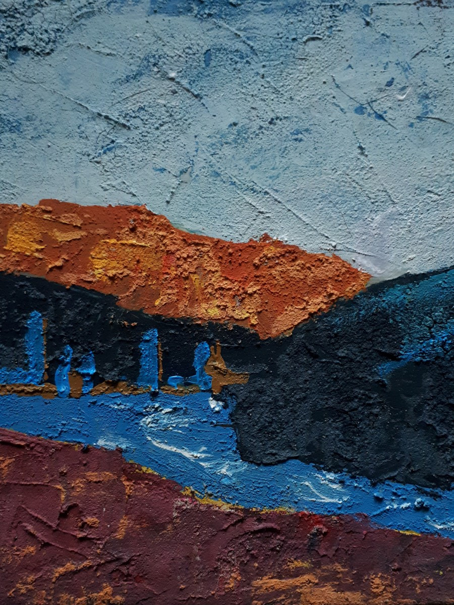 Carl Walter LINER (1914-1997) huile sur toile paysage rivière-photo-2