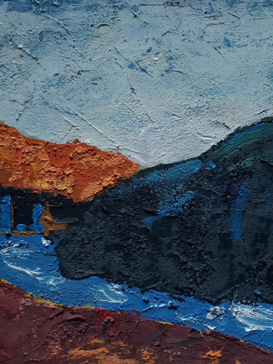 Carl Walter LINER (1914-1997) huile sur toile paysage rivière-photo-3