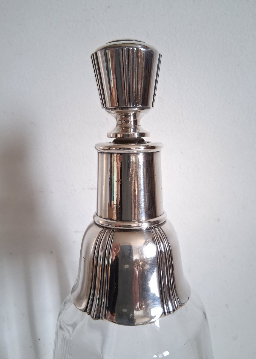 CHRISTOFLE GALLIA carafe métal argenté et verre-photo-4