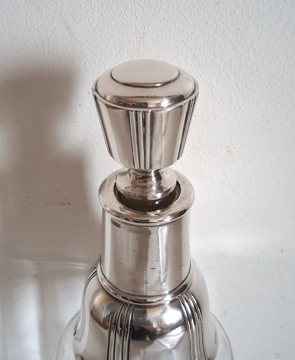 CHRISTOFLE GALLIA carafe métal argenté et verre-photo-1