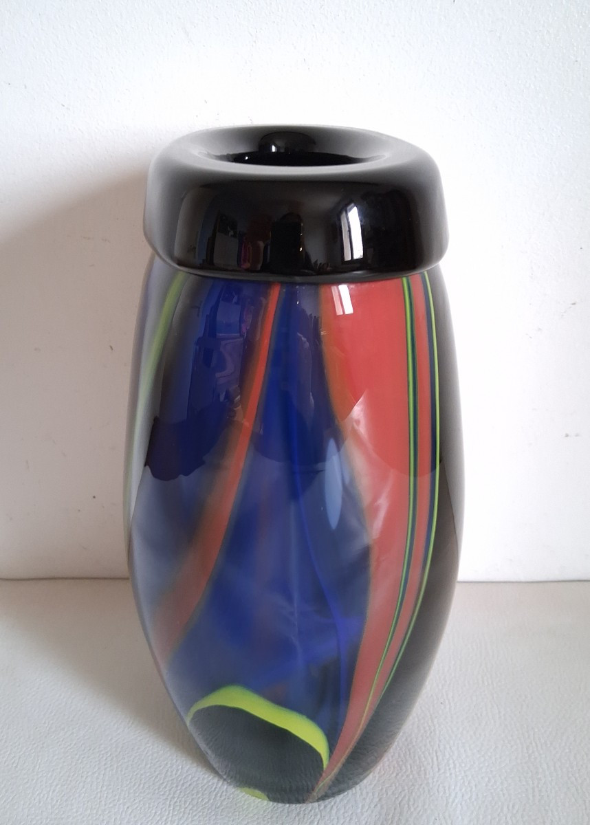 Ottavio MISSONI pour Artevetro Murano vase en verre -photo-4