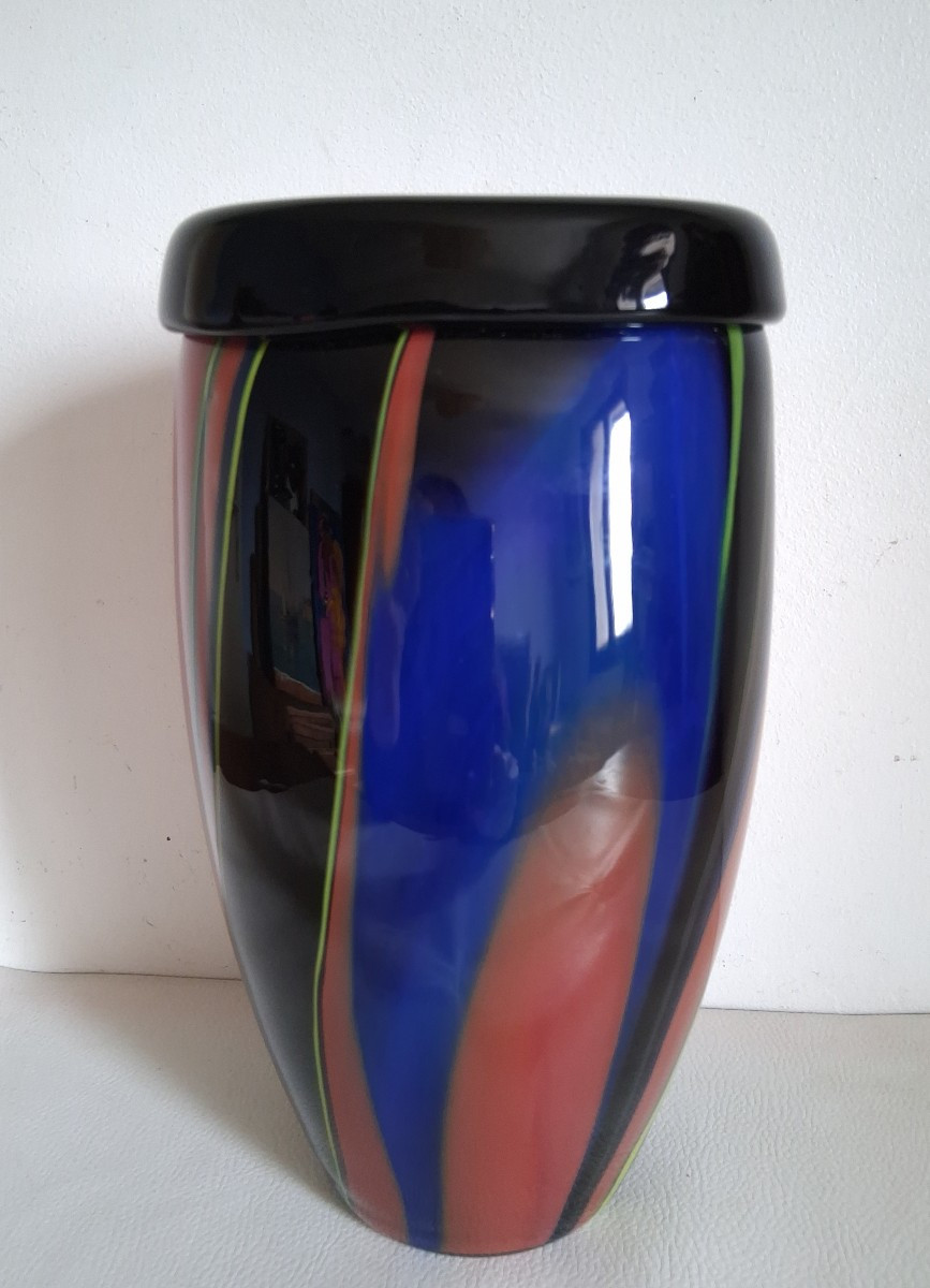 Ottavio MISSONI pour Artevetro Murano vase en verre -photo-1