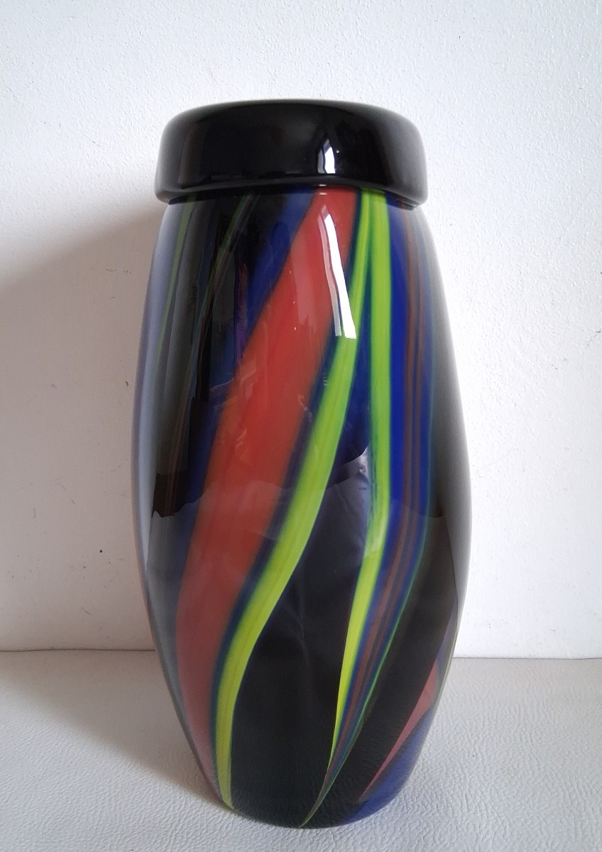 Ottavio MISSONI pour Artevetro Murano vase en verre -photo-2