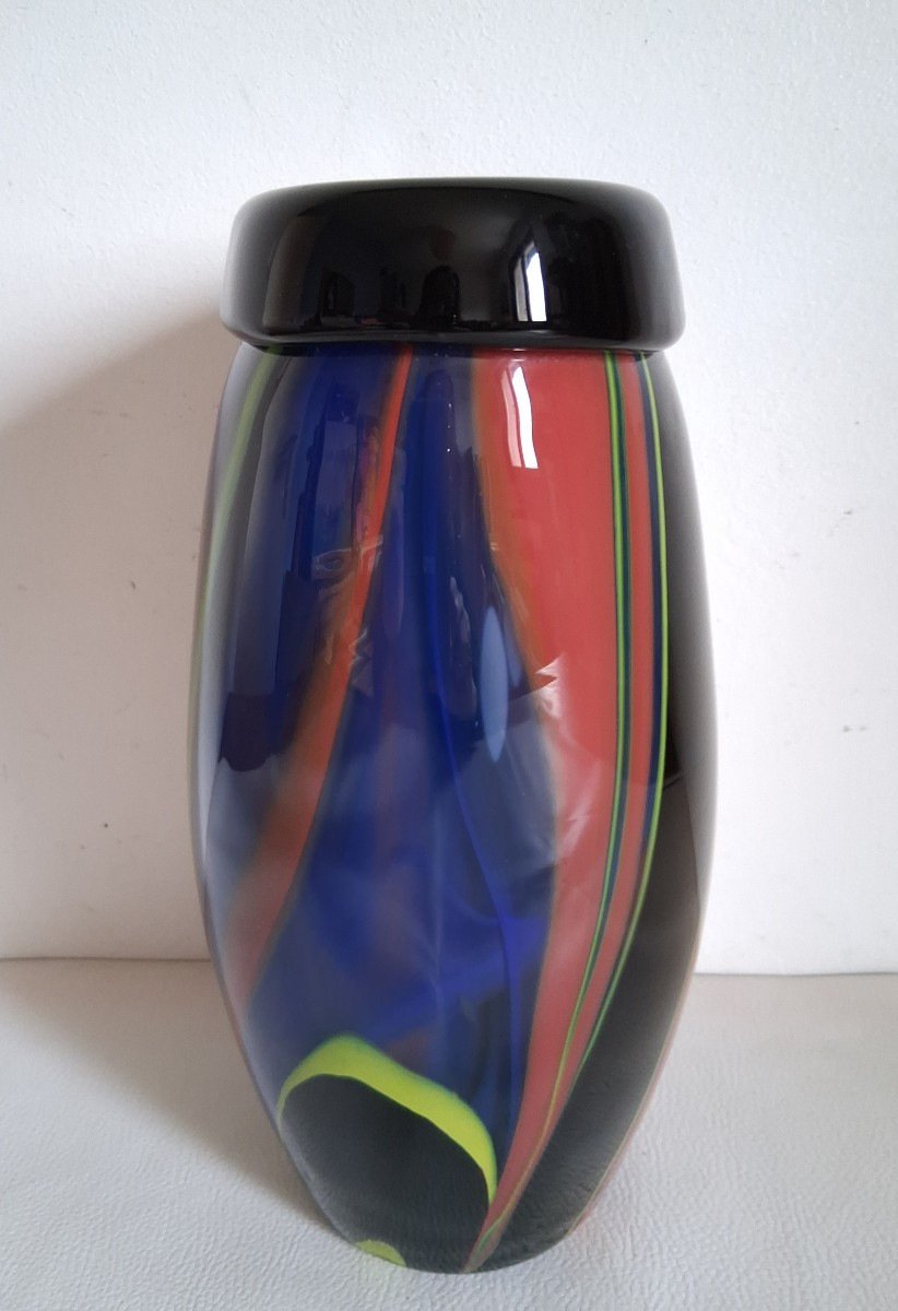 Ottavio MISSONI pour Artevetro Murano vase en verre -photo-4