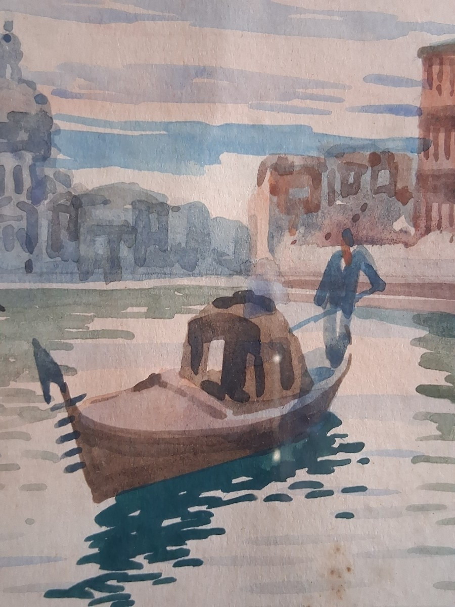 Aquarelle vue de Venise le Palais des Doges-photo-1