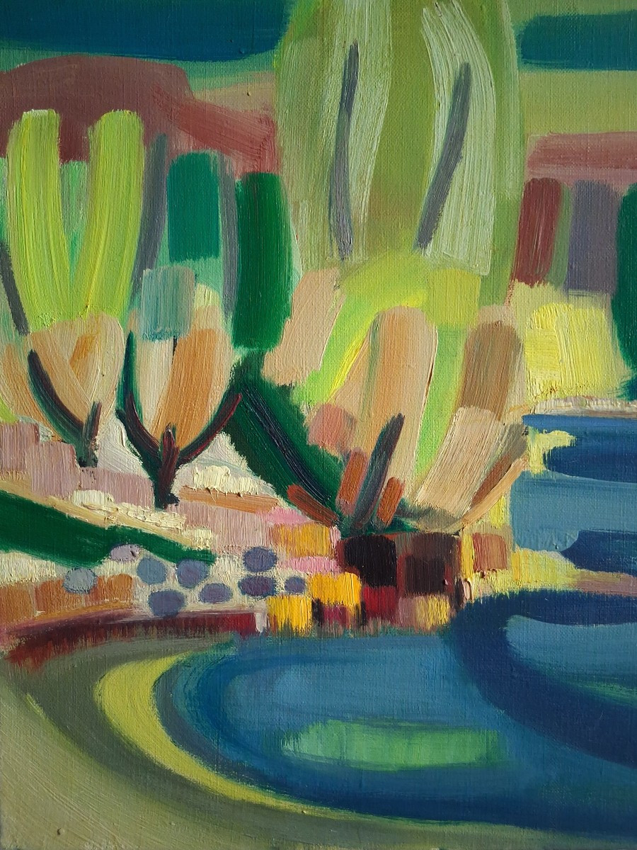 Jean-baptiste Muratore (1915-1977) Oil On Canvas Riverside Landscape-photo-3