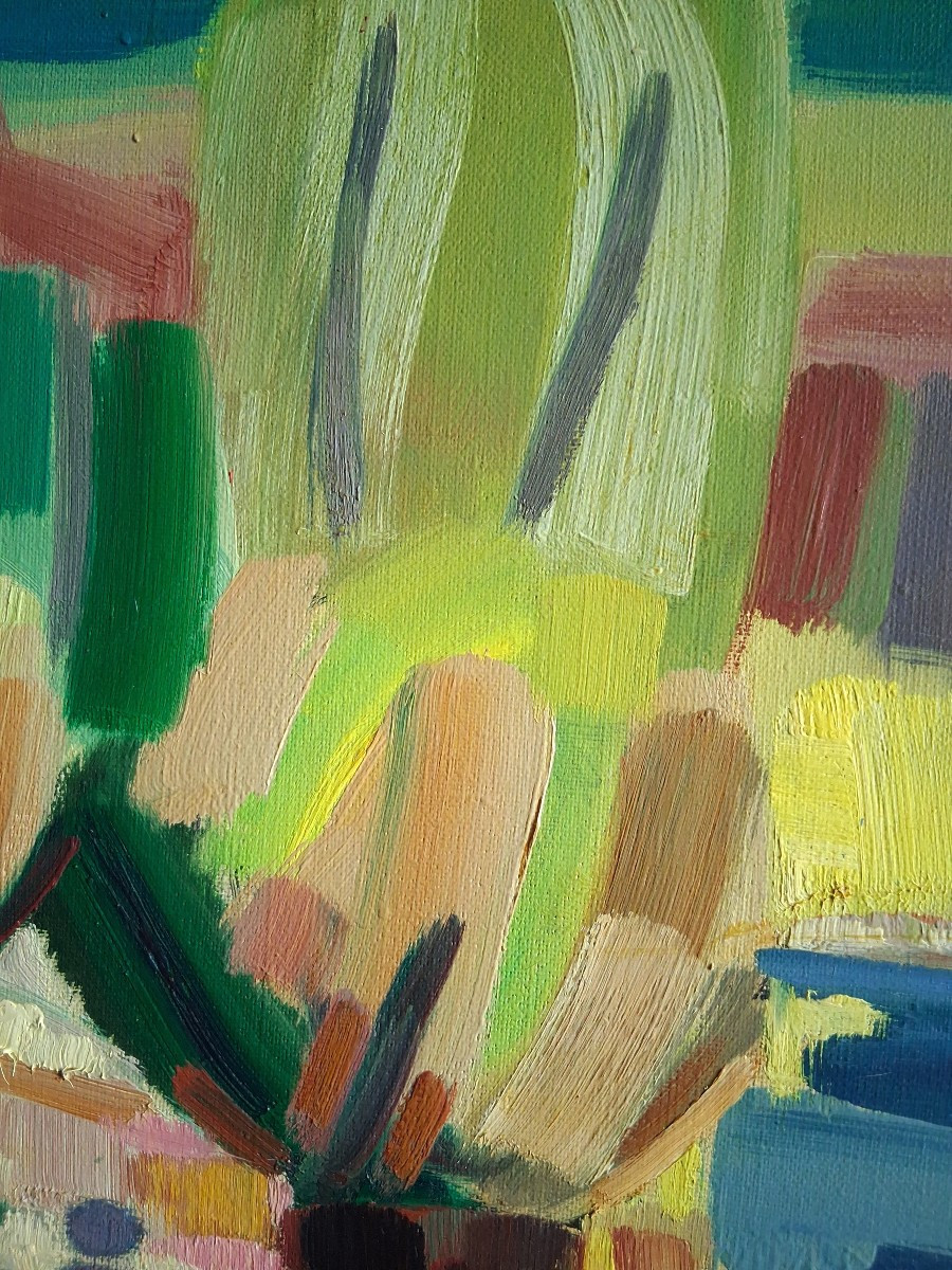 Jean-baptiste Muratore (1915-1977) Oil On Canvas Riverside Landscape-photo-4