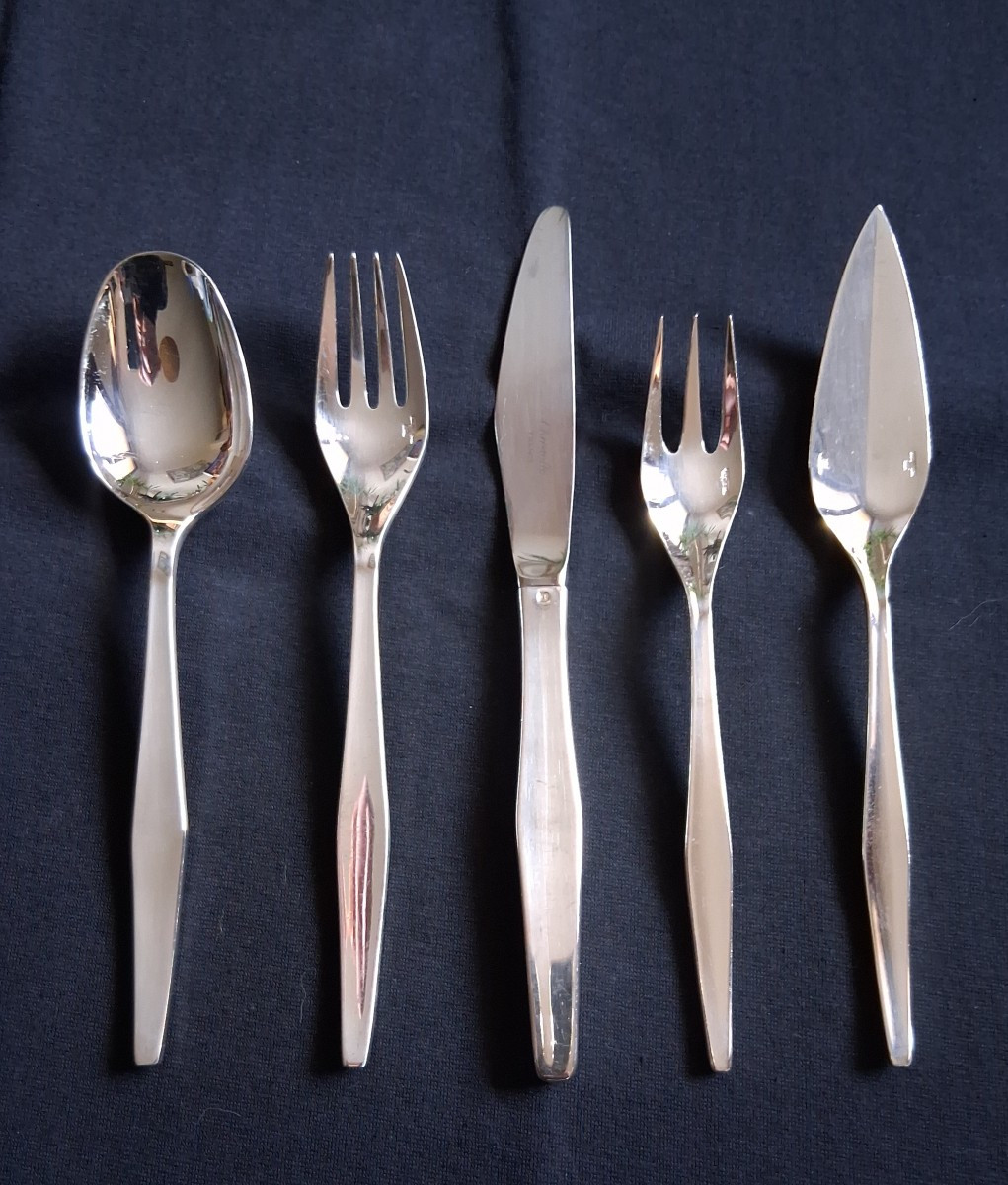 Lino Sabattini For Christofle Orly 12-piece Cutlery Set, 62 Pieces, Design 1957