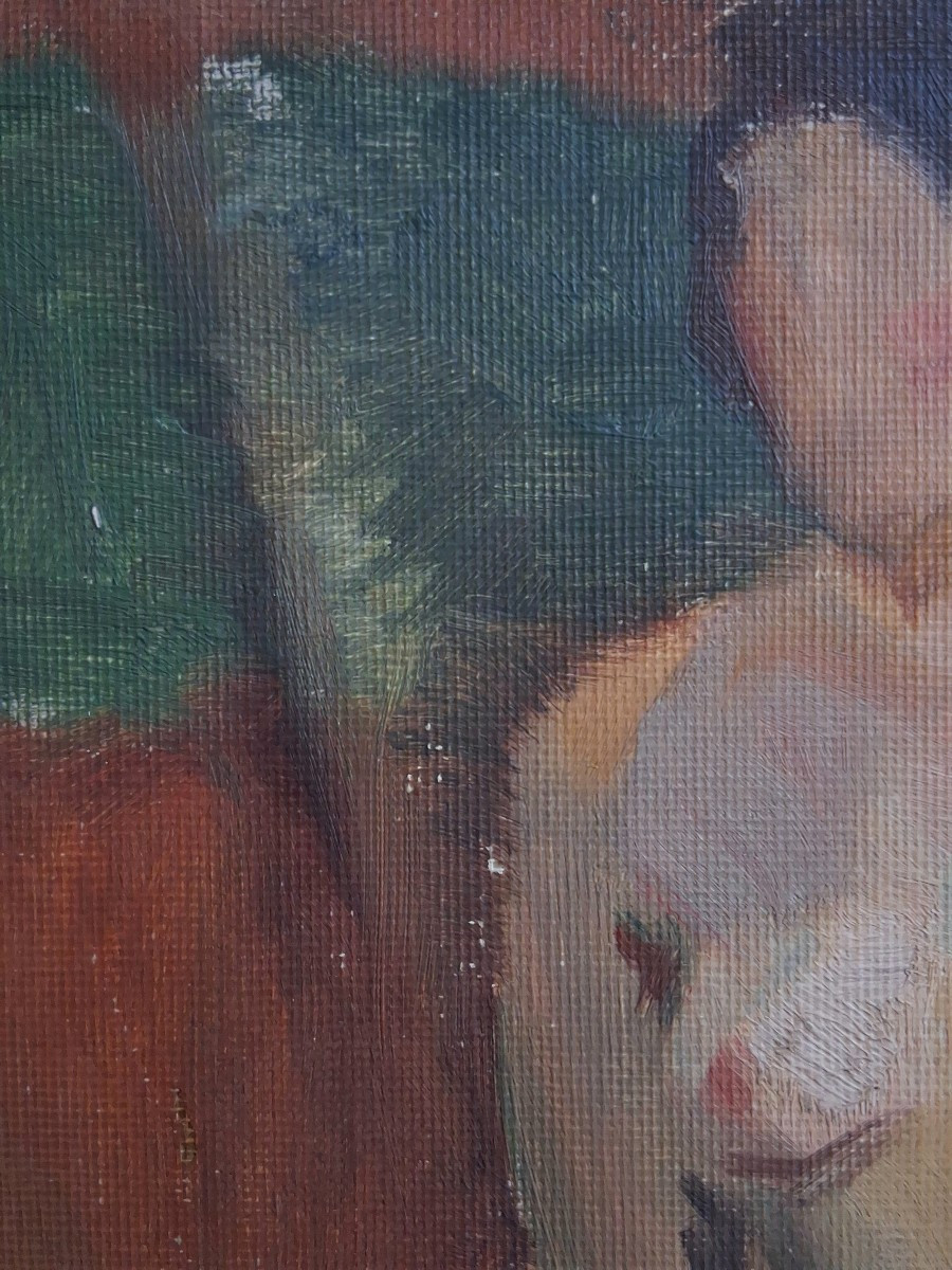 Oil On Panel Female Nude 1930/1940-photo-4