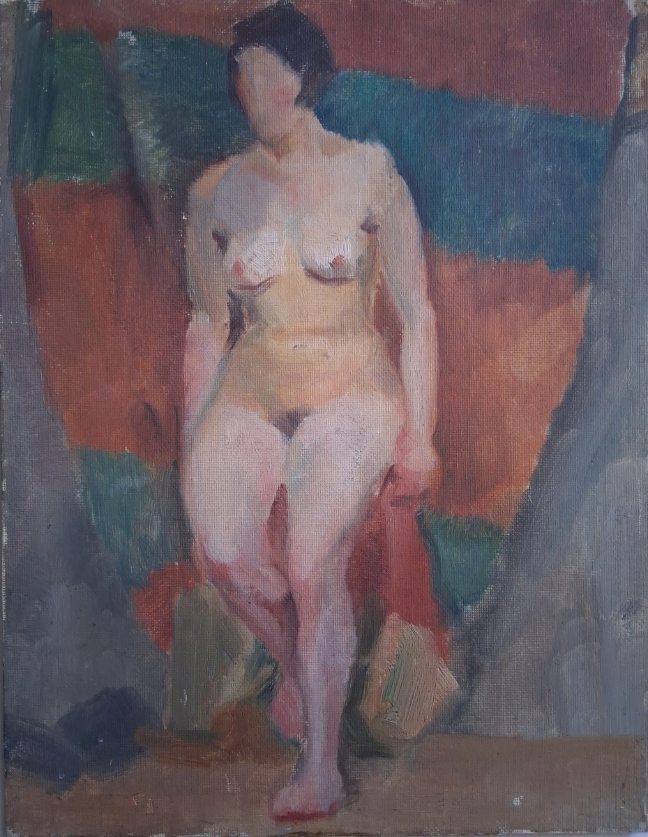 Oil On Panel Female Nude 1930/1940