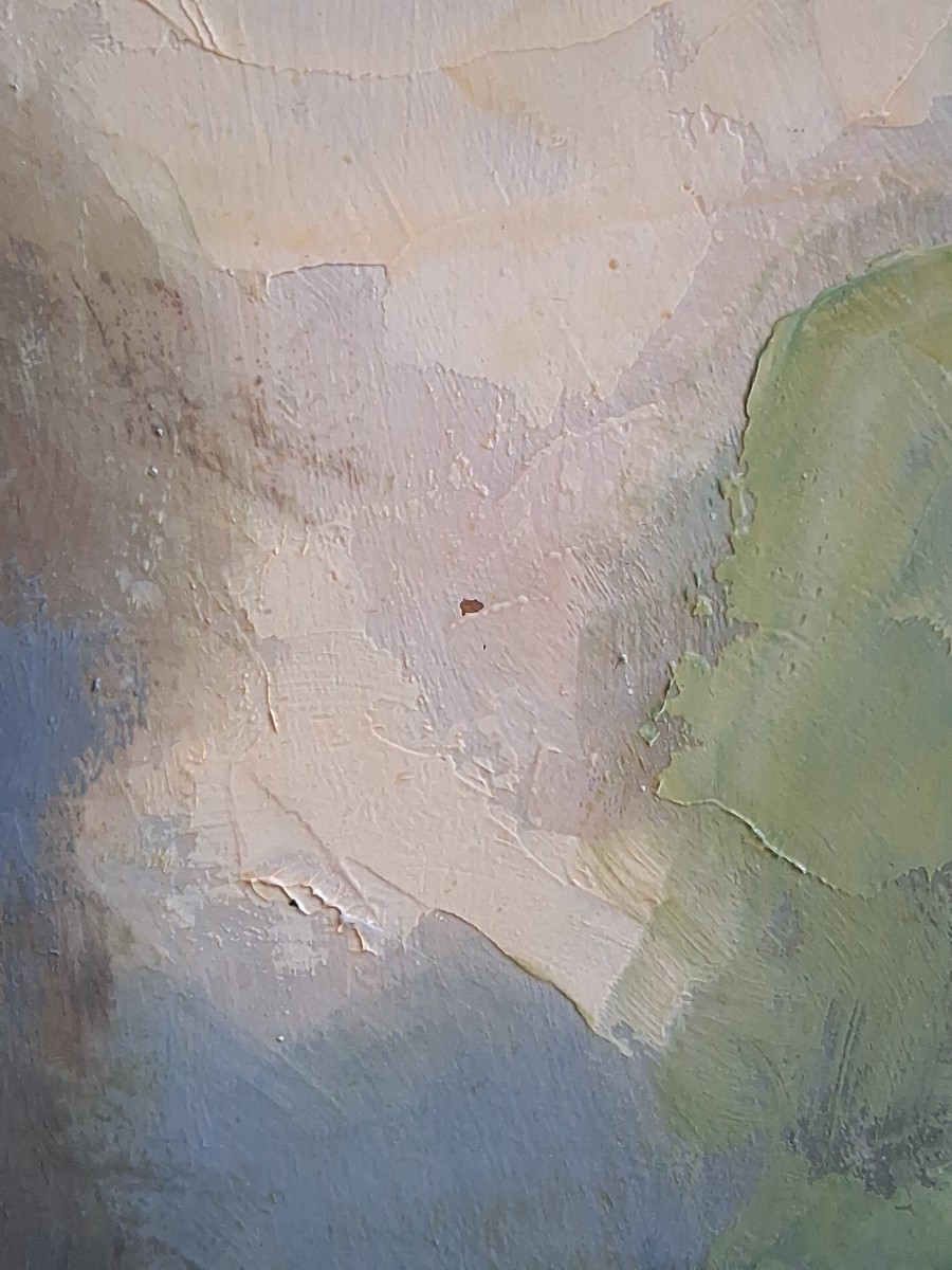 Oil On Panel, Landscape By The River, Rogo 1956-photo-6