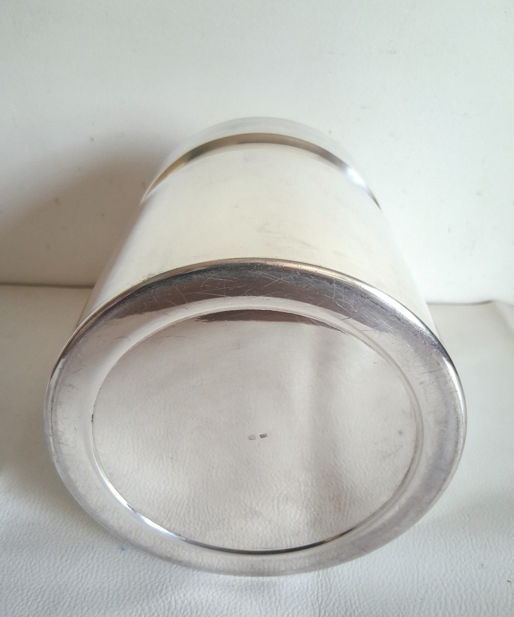 Noêl COLLET seau à champagne en métal argenté design-photo-1