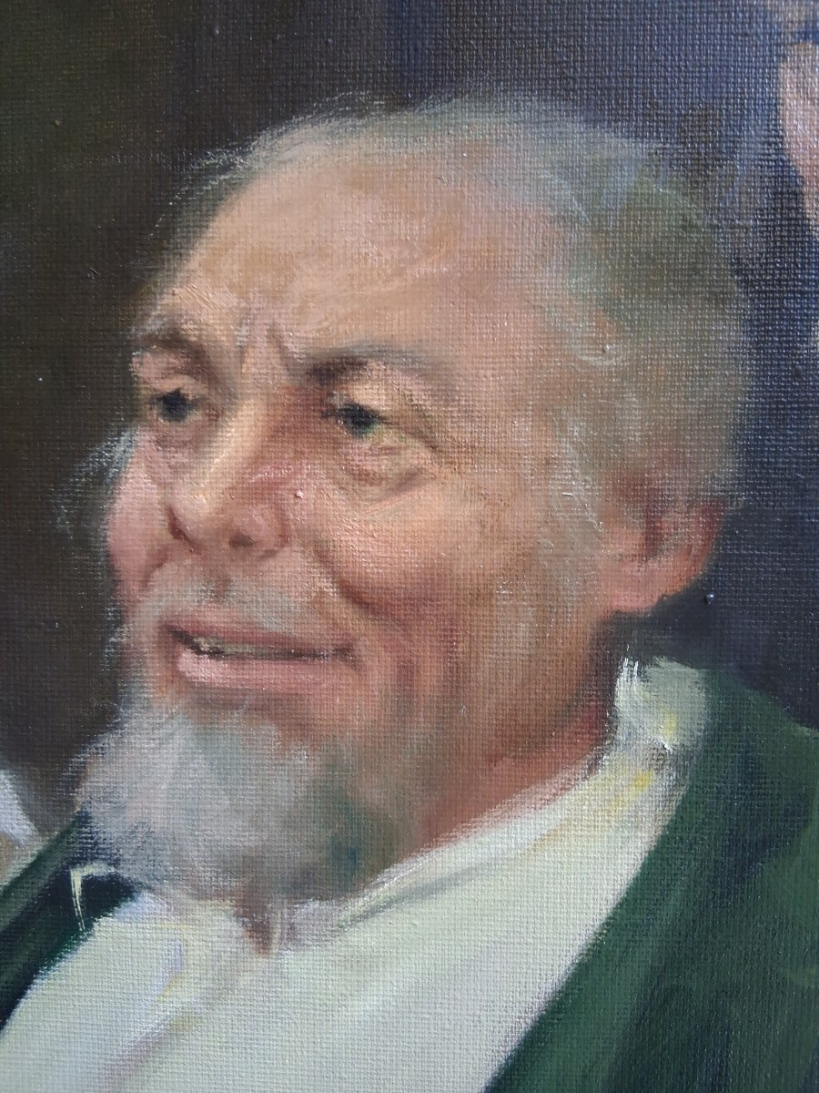 Joseph Bodis (born In 1915) Oil On Canvas Tavern Scene Hungary-photo-4